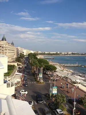 Vue générale sur la mer ou vue sur la mer prise depuis l'appartement