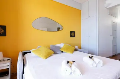 Un ou plusieurs lits dans un hébergement de l'établissement Grand Palais - 2 couchages - Studio - Vue Mer