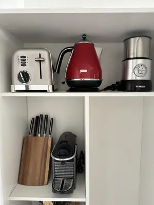 Cuisine ou kitchenette dans l'établissement Super Apartment, Parking, Terrace, Lift, WIFI, Palm Beach, Cannes