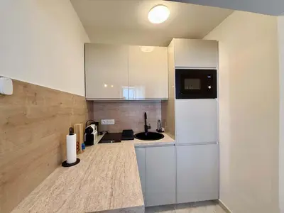 Cuisine ou kitchenette dans l'établissement A006 Superbe Appartement dans le Carre d'Or-Cannes