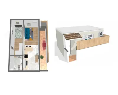 Plan de l'établissement Appartement cosy et climatisé proche mer