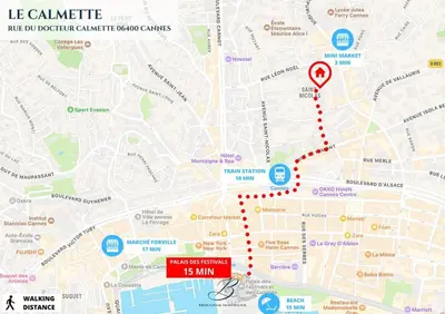 Plan de l'établissement Le Calmette - Logement Confort Centre Cannes