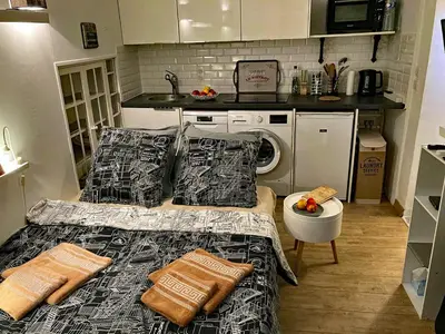 Cuisine ou kitchenette dans l'établissement Romantic house Golfe Juan