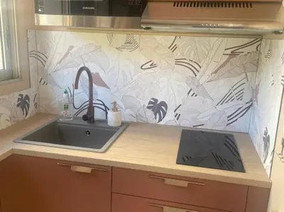 Cuisine ou kitchenette dans l'établissement Studio AC with Balcony by Olidesi