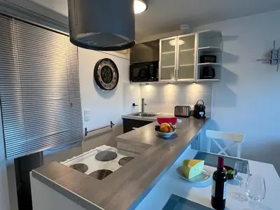 Cuisine ou kitchenette dans l'établissement Beau Soleil Standing Presta
