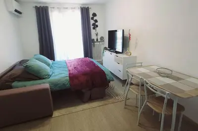 Télévision ou salle de divertissement dans l'établissement Trois pièces au cœur d'Antibes ! proche plage et parking a disposition