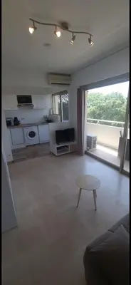 Cuisine ou kitchenette dans l'établissement Antibes beau studio lumineux