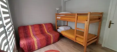 Un ou plusieurs lits dans un hébergement de l'établissement T3 spacious 60 m near the beach of Cannes