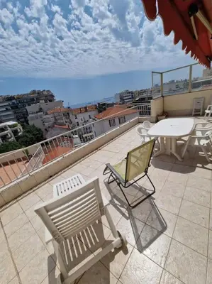 Balcon ou terrasse dans l'établissement 3P Vue Mer Centre Ville