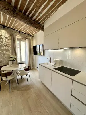 Cuisine ou kitchenette dans l'établissement New Charming Apartment Old Town