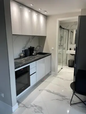 Cuisine ou kitchenette dans l'établissement Très rare! Bel appartement 38 m2 Domaine prive