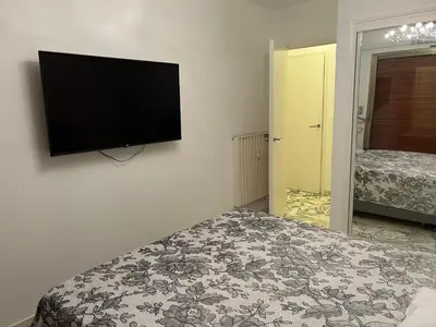 Un ou plusieurs lits dans un hébergement de l'établissement Appartement T2 bord de mer