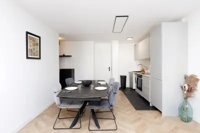 Cuisine ou kitchenette dans l'établissement Le Velvet - 6p - Croisette - Parking & Terrasse