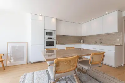 Cuisine ou kitchenette dans l'établissement Sublime 3 pièces entièrement rénové dans le centre de Cannes