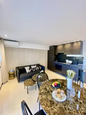 Coin salon dans l'établissement Appartement proche mer SC MACH