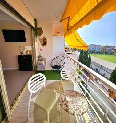 Balcon ou terrasse dans l'établissement New top floor avec vue mer, Croisette à Palm Beach