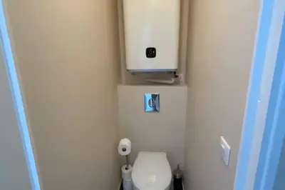 Salle de bains dans l'établissement New top floor avec vue mer, Croisette à Palm Beach