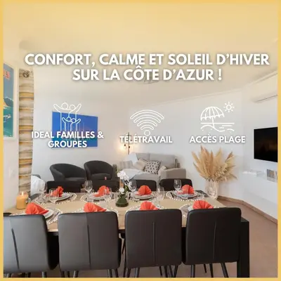 Plan de l'établissement Le Jardin Secret by Golden Riviera Terrasses & accès plage