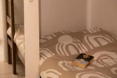 Un ou plusieurs lits dans un hébergement de l'établissement Le Tanit Corinth - Apt 4 Prs, Clim, Piscine