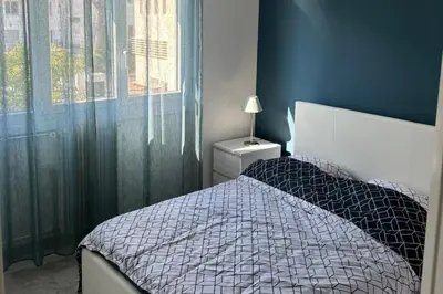 Un ou plusieurs lits dans un hébergement de l'établissement Appartement T3 Cagnes sur Mer