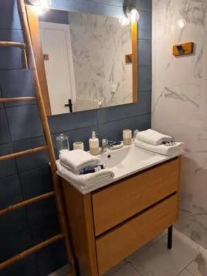 Salle de bains dans l'établissement Apt 