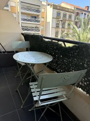 Balcon ou terrasse dans l'établissement Grand Studio Centre Cannes