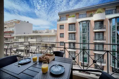 Balcon ou terrasse dans l'établissement Moderne 2 chambres TERRASSE, MARTINEZ CARLTON A2B249