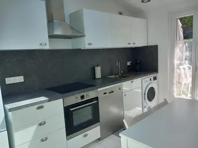 Cuisine ou kitchenette dans l'établissement chez Marie