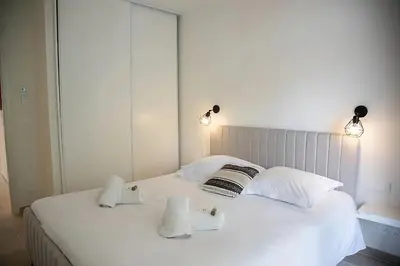 Un ou plusieurs lits dans un hébergement de l'établissement Appartement tout confort au Cœur d'Antibes