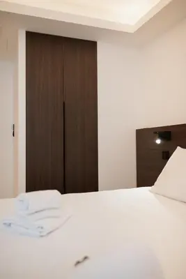 Un ou plusieurs lits dans un hébergement de l'établissement Moderne et Chic T3, à deux pas de la Croisette