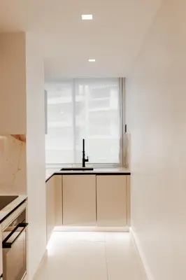 Cuisine ou kitchenette dans l'établissement Moderne et Chic T3, à deux pas de la Croisette
