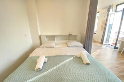 Un ou plusieurs lits dans un hébergement de l'établissement 06CJ Beautiful apartment in the heart of Cannes