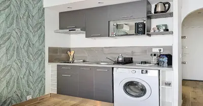 Cuisine ou kitchenette dans l'établissement L'Hippocampe - Studio - Croisette - Proche Palais