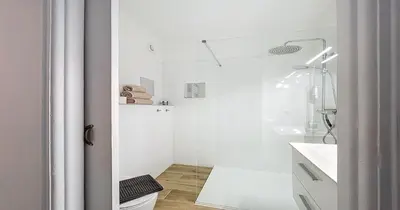 Salle de bains dans l'établissement L'Hippocampe - Studio - Croisette - Proche Palais