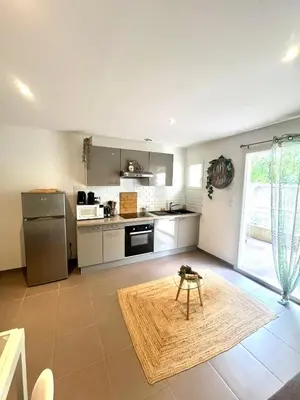 Cuisine ou kitchenette dans l'établissement Cosy corner Paradise