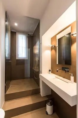 Salle de bains dans l'établissement Cannes Croisette Loft vue mer