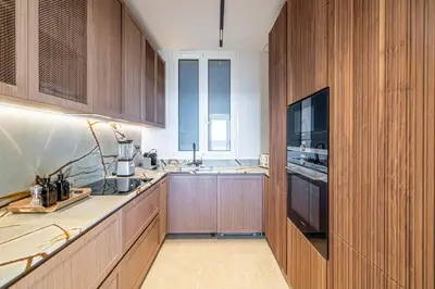 Cuisine ou kitchenette dans l'établissement 1974 - Luxurious 3 bedrooms - Sea view & Parking