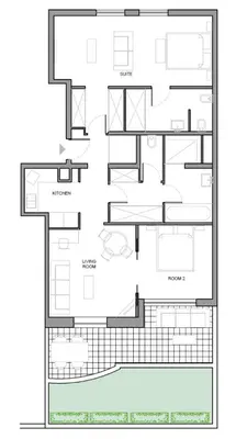Plan de l'établissement Côté Croisette LUXE - 2BdR 2 bthR 2 toilets -Terrace, AC, parking & lift