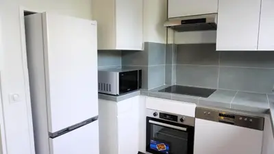 Cuisine ou kitchenette dans l'établissement Proche Croisette, Appartement 2 Chambres by Palmazur Vacances