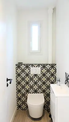 Salle de bains dans l'établissement Proche Croisette, Appartement 2 Chambres by Palmazur Vacances