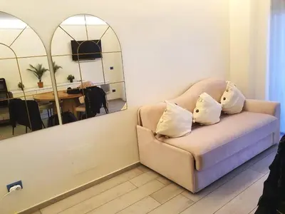 Coin salon dans l'établissement FACE MER TOUT CONFORT situation exceptionnelle