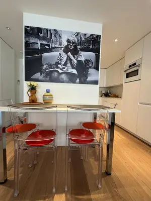 Cuisine ou kitchenette dans l'établissement Superbe studio pour congrés au coeur de Cannes