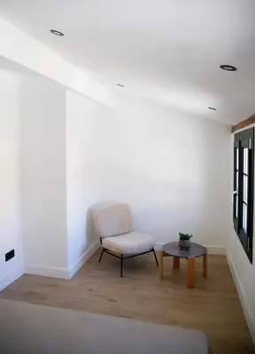 Coin salon dans l'établissement Charmant 3P avec terrasse dans la vieille ville