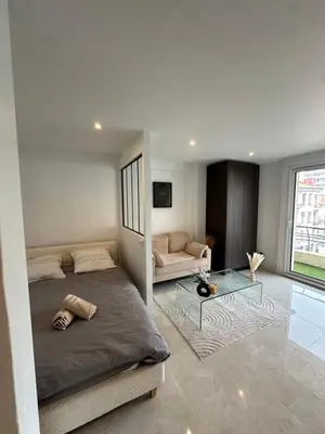 Coin salon dans l'établissement Suite le Venitia - Appartement standing