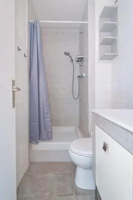Salle de bains dans l'établissement Studio en bord de plage