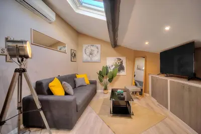 Télévision ou salle de divertissement dans l'établissement Studio Cannes