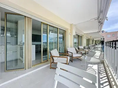 Balcon ou terrasse dans l'établissement 39m2 Croisette, terrasse, vue mer, garage