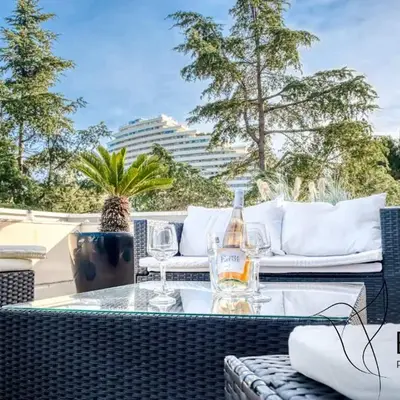 Ideal two-room apartment with a large terrace and parking