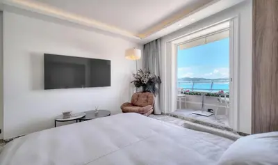 Un ou plusieurs lits dans un hébergement de l'établissement Cannes 1 bedroom apartment - M6