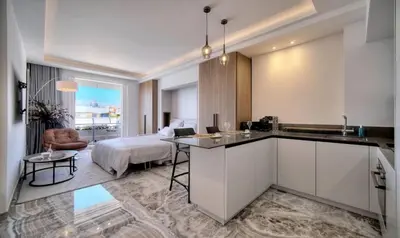 Cuisine ou kitchenette dans l'établissement Cannes 1 bedroom apartment - M6